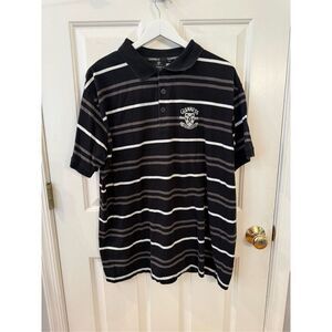 Guinness Black Striped Polo Shirt sz XL